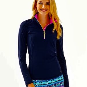 Lilly Pulitzer Luxletic Justine Pullover in Navy